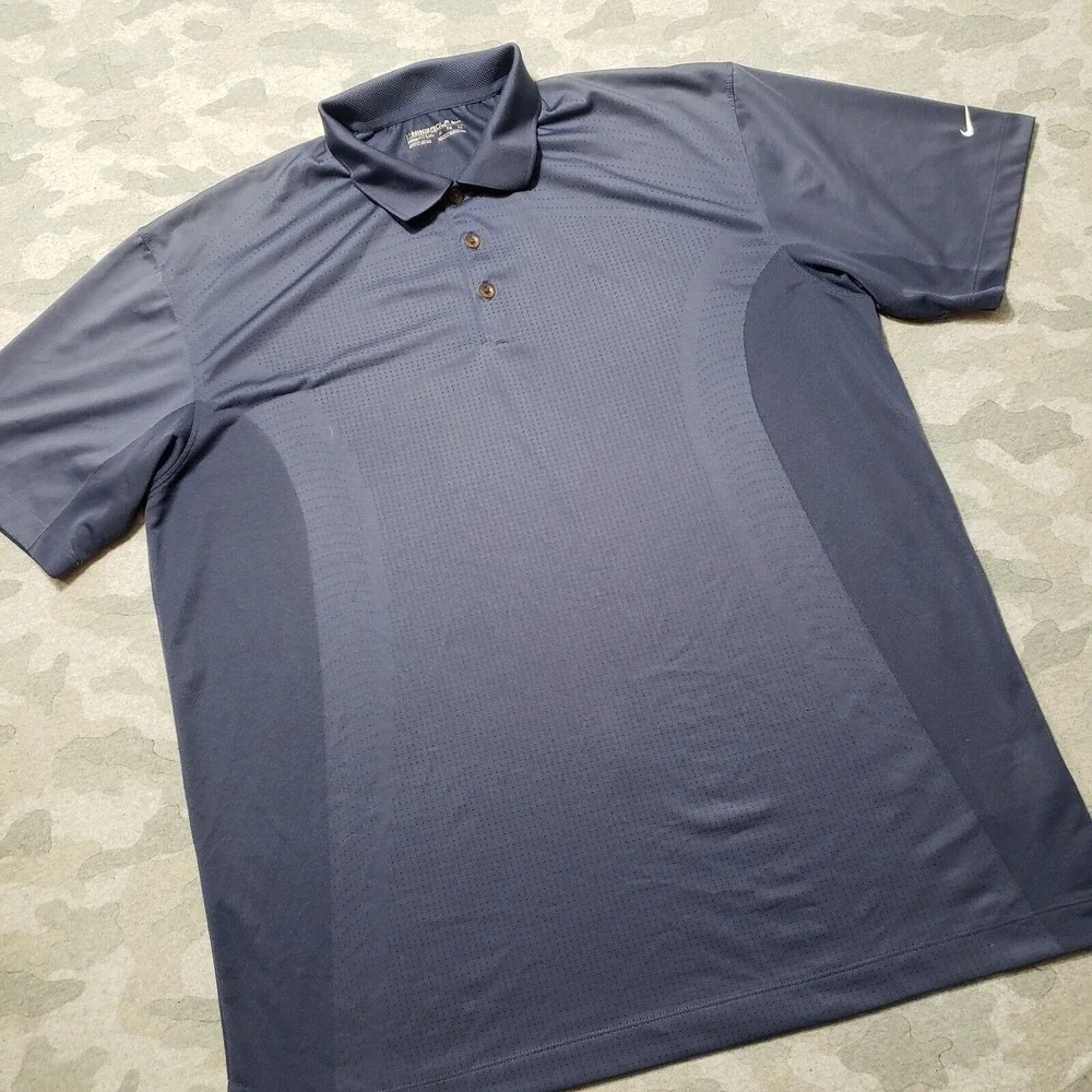 Nike Golf Polo Shirt Mens XL Blue Short Sleeve Casual‎